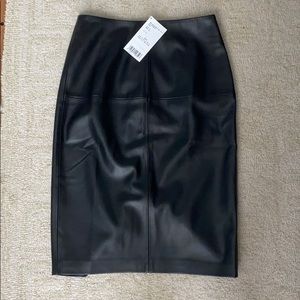 Mango Faux leather skirt